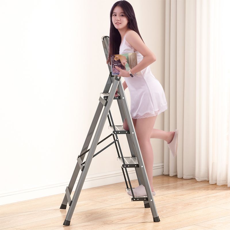 Household Ladder Thickened Herringbone Ladder Folding Step Attic Staircase Four or Five Steps Light
