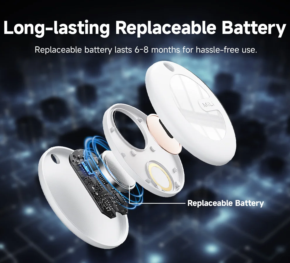 MiLi Smart Tracker Mitag Bluetooth Locator Anti-Lost Device Mobile Keys Pet Elderly Kids Finder For Android Find My