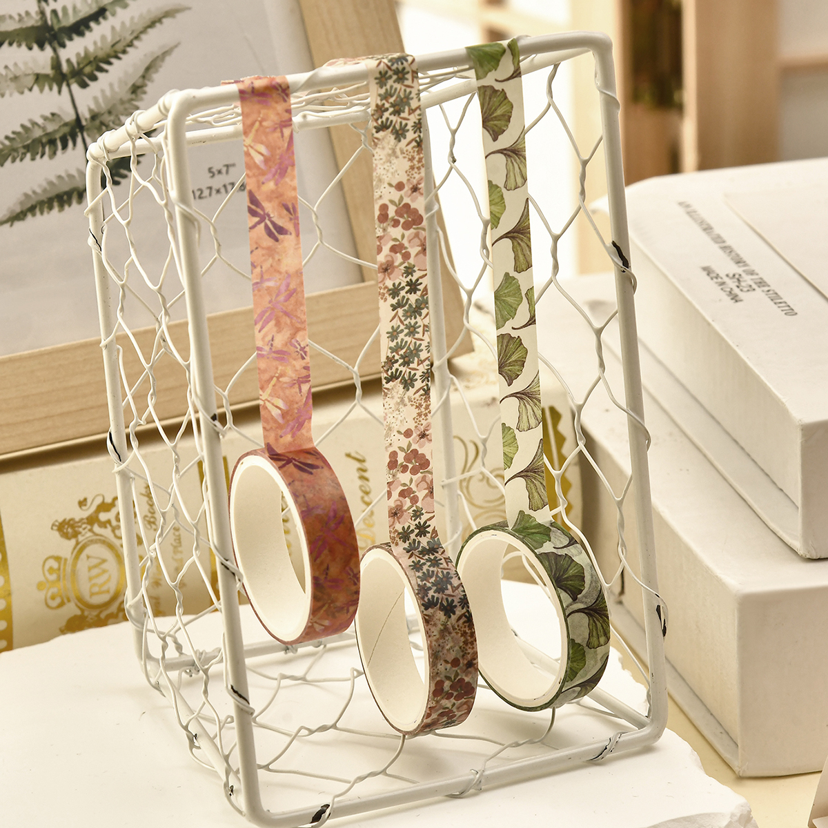 5 롤/박스 숲 식물 인쇄 Washi 테이프 수제 Diy 일기 사진 앨범 장식 마스킹 테이프 세트