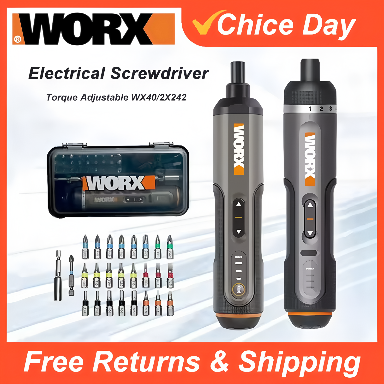 Worx 30 conjuntos de ferramentas elétricas wx242 conjuntos de chave de fenda elétrica inteligente sem fio chaves de fenda usb recarregável lidar com 4v diy