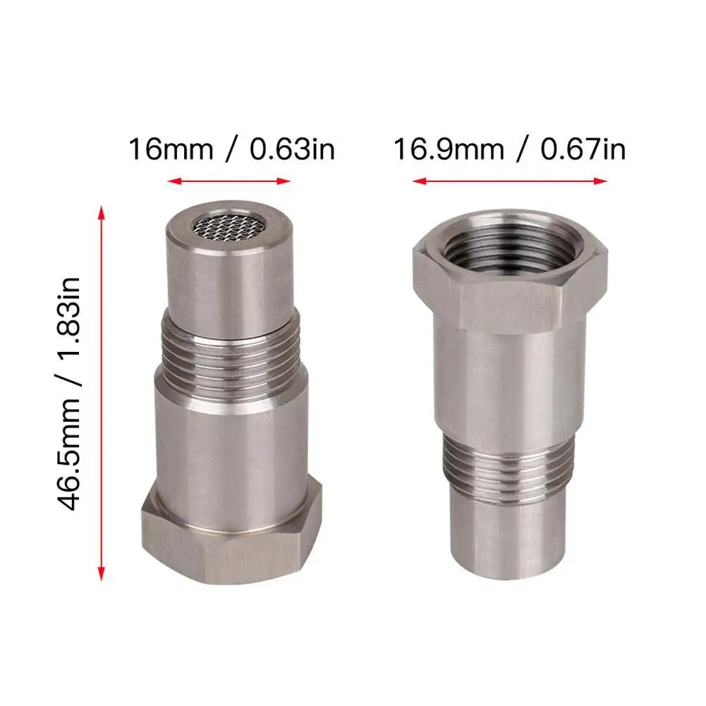 2PCS CEL Fix Sauerstoff Sensor Adapter Für Off-road Leistung Sauerstoff O2 Sensor M18X1,5 Für OFF Road Katalysator CSV Auto Teile