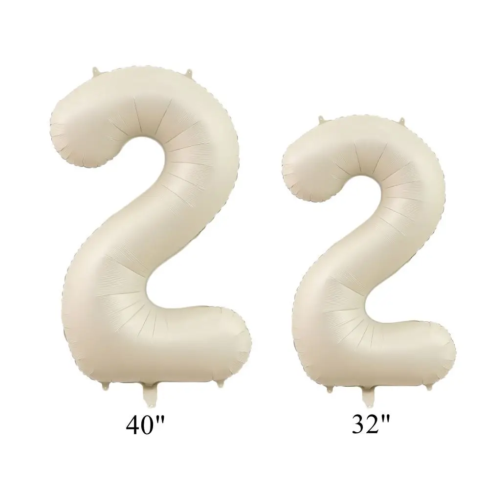 1/2 Chiếc 32/40Inch Màu Kem 1-9 Kỹ Thuật Số Bóng 30 40 50 60 70 Người Lớn Bữa Tiệc Sinh Nhật Vui Vẻ Trang Trí DIY Dự Tiệc Cung Cấp
