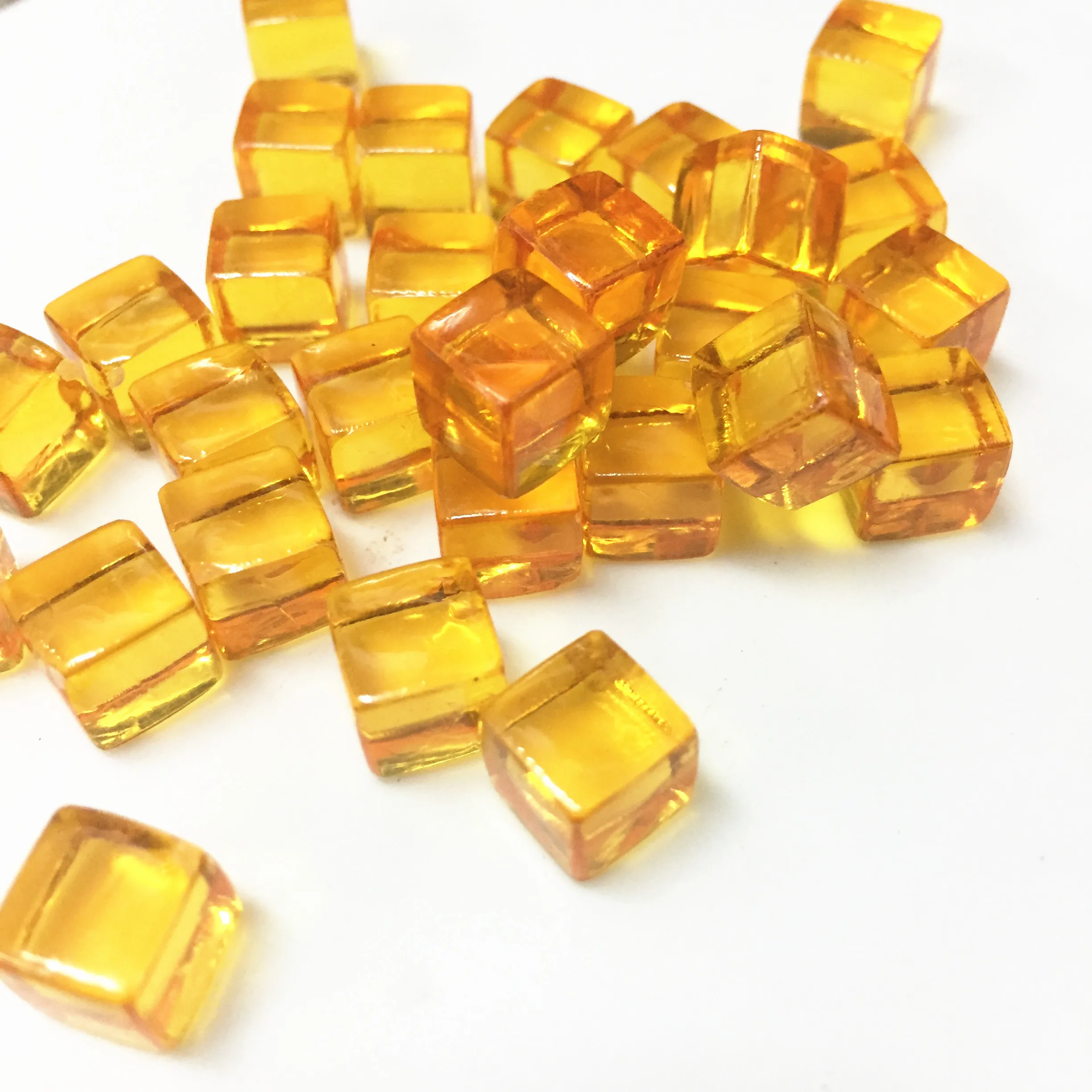 50 Cái/Bộ 13 Màu 8Mm Trong Suốt Góc Vuông Nhiều Màu Sắc Pha Lê Xúc Xắc Cờ Góc Lưới Lọc Cho Trò Chơi Xếp Hình