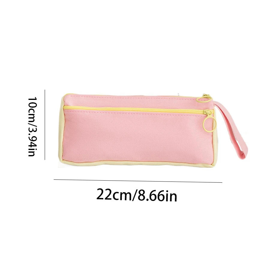 Koreanische Student Stift Fall Taschen Nette Schreibwaren Tasche Ebene Große Kapazität Einfache Stift Fall Taschen Mittelschule Schreibwaren Box