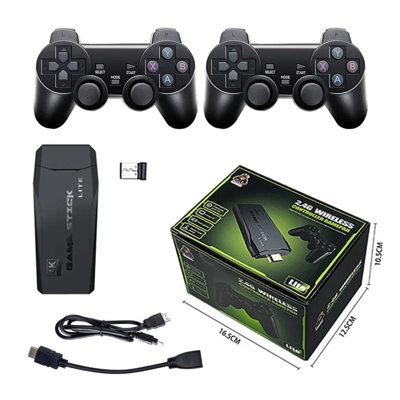 64GB 20000 Giochi Console per videogiochi retrò M8 Game Stick 4K 2.4G Console wireless Dendy GameStick per GBA/MD/PS1 Regalo per bambini