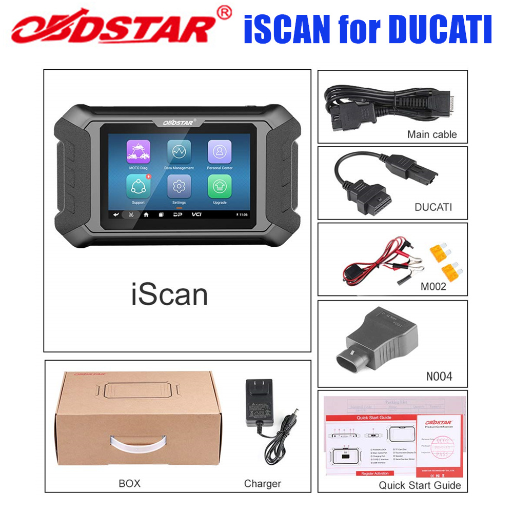 OBDSTAR iScan pour le Diagnostic de moto DUCATI et la programmation de clé équipement de Diagnostic de moto Intelligent