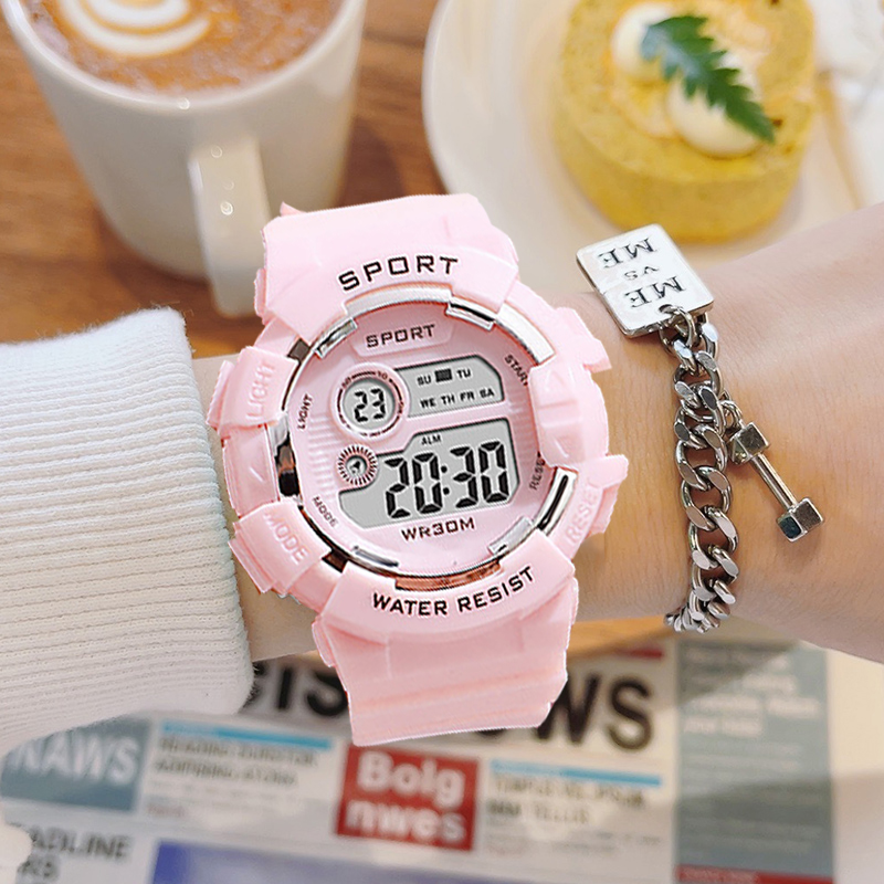 Детские электронные часы, набор светодиодных дисплеев, водонепроницаемый многофункциональный будильник, набор спортивных часов для мальчиков и девочек, студентов