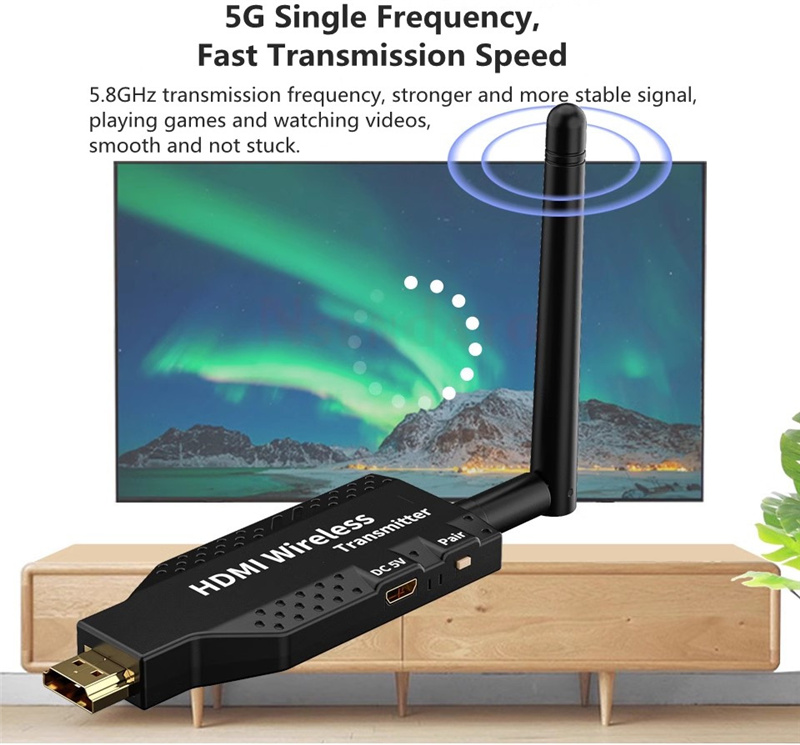 50m WLAN WLAN HDMI Extender Video Sender und Empfänger Adapter 1080p Bildschirm Share Switch für PS4 Notebook zu TV-Monitor