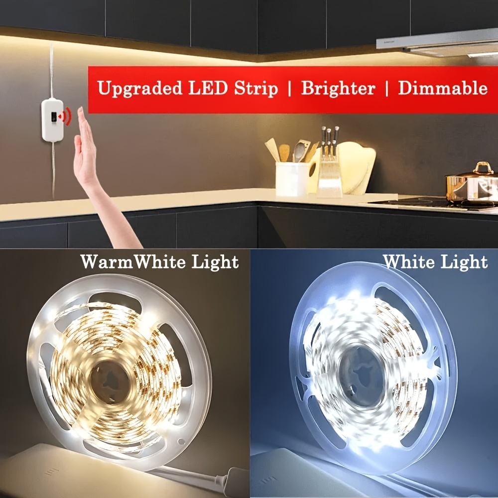 LED Strip Light มือกวาด Waving Sensor DC 5V USB 2835 Backlight LED TV ห้องครัวภายใต้ตู้โคมไฟ LED Light Strip ไดโอดไฟ
