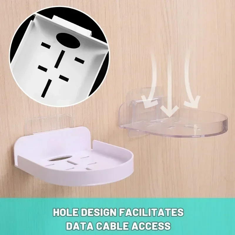 1/2Pcs Self Adhesive Security Camera Wall Mounting Bracket Punch-Free Acrylic Surveillance Camera Holder Shelf for Baby Monitors