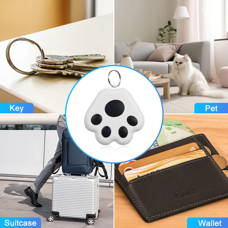 Dispositivo anti-smarrimento Bluetooth Smart Mini GPS Tracker per localizzatore di animali domestici con borsa per bambini con compatibilità iOS/Android
