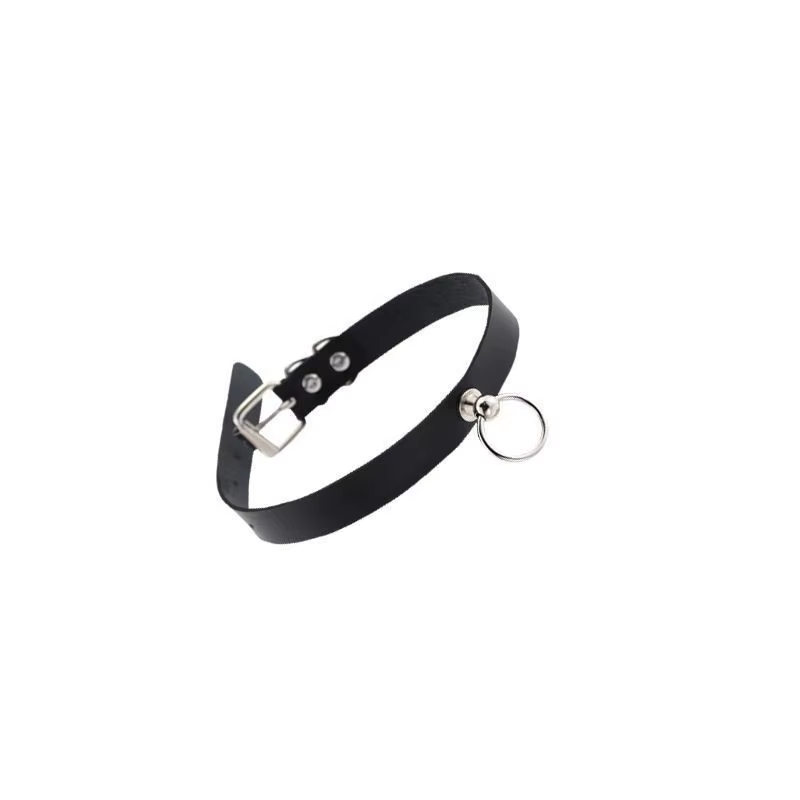 Anime Chainsaw Man Reze Cosplay Choker PU Necklace Punk Leather Collar Pull Ring Chain Unisex Party Props