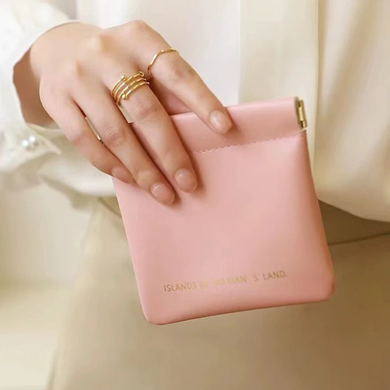 PU หนัง Mini แต่งหน้ากระเป๋าผู้หญิงขนาดเล็กกระเป๋าเครื่องสําอางแบบพกพา Make Up Key Organizer กระเป๋า