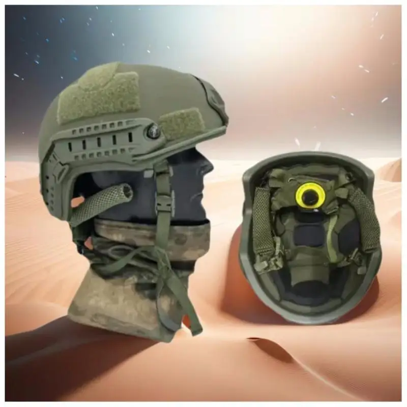 Ballistic หมวกนิรภัย - Wendy Aramid Kevlar ยุทธวิธี Ballistic หมวกนิรภัย FAST กองทัพสีเขียว NIJ IIIA High Cut - Bulletproof หมวกนิรภัย