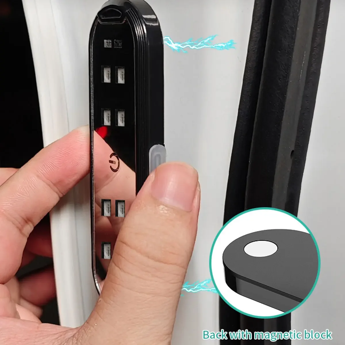 Car Door Lights LED Colorful Flashing Decorative Welcome Light Magnetic Paste Auto Open Door Emergency Warning Signal Lamp
