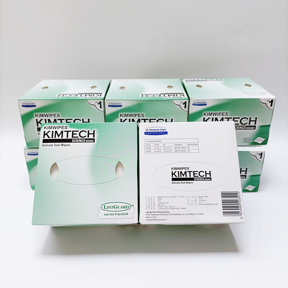 KIMTECH Kimwipes Fiber papier do czyszczenia kimperly wyciera światłowód papier do wycierania USA Import papieru bez wysyłki