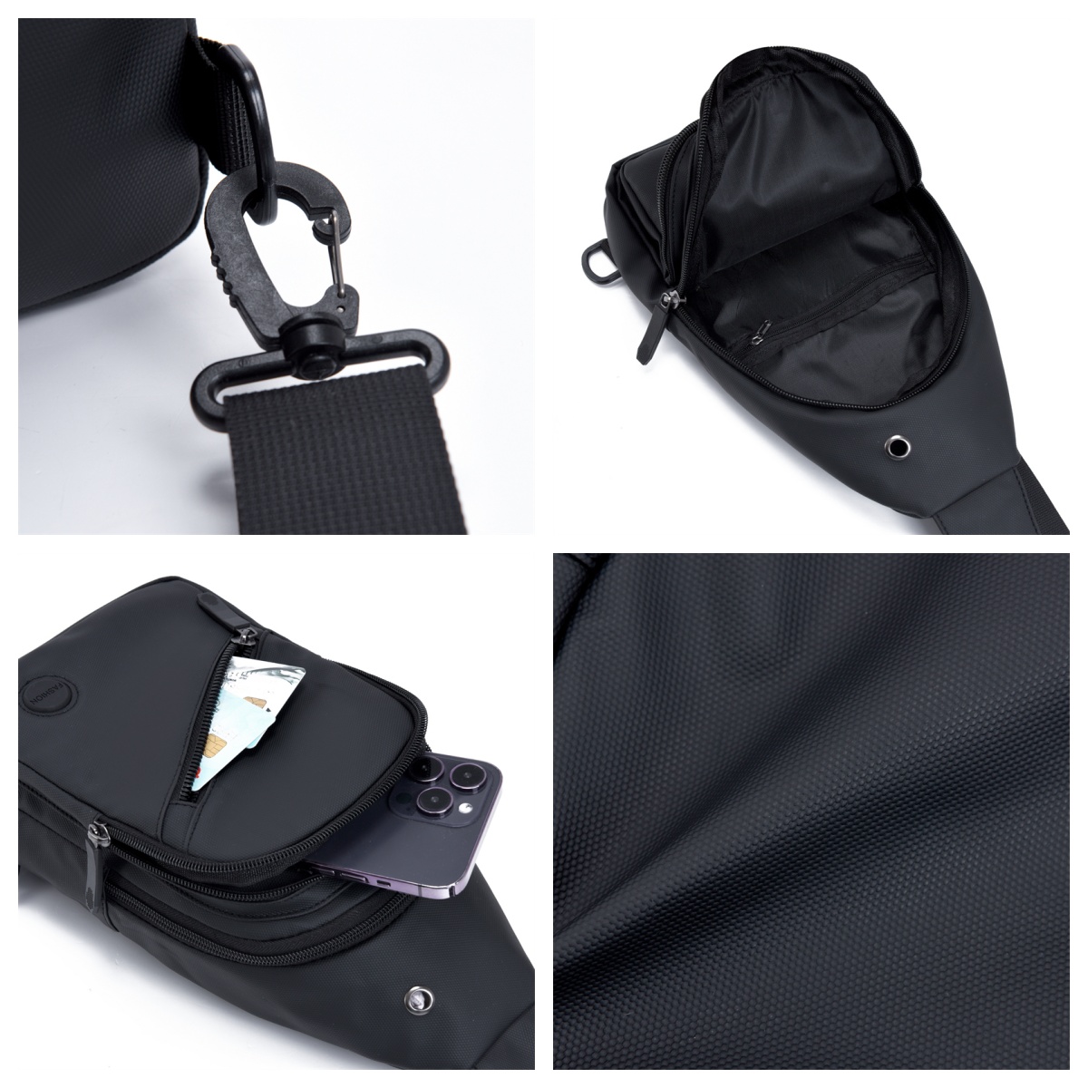 Męska torba crossbody z materiału imitującego skórę, lekka, wytrzymała torba na ramię do użytku na zewnątrz, duża pojemność.