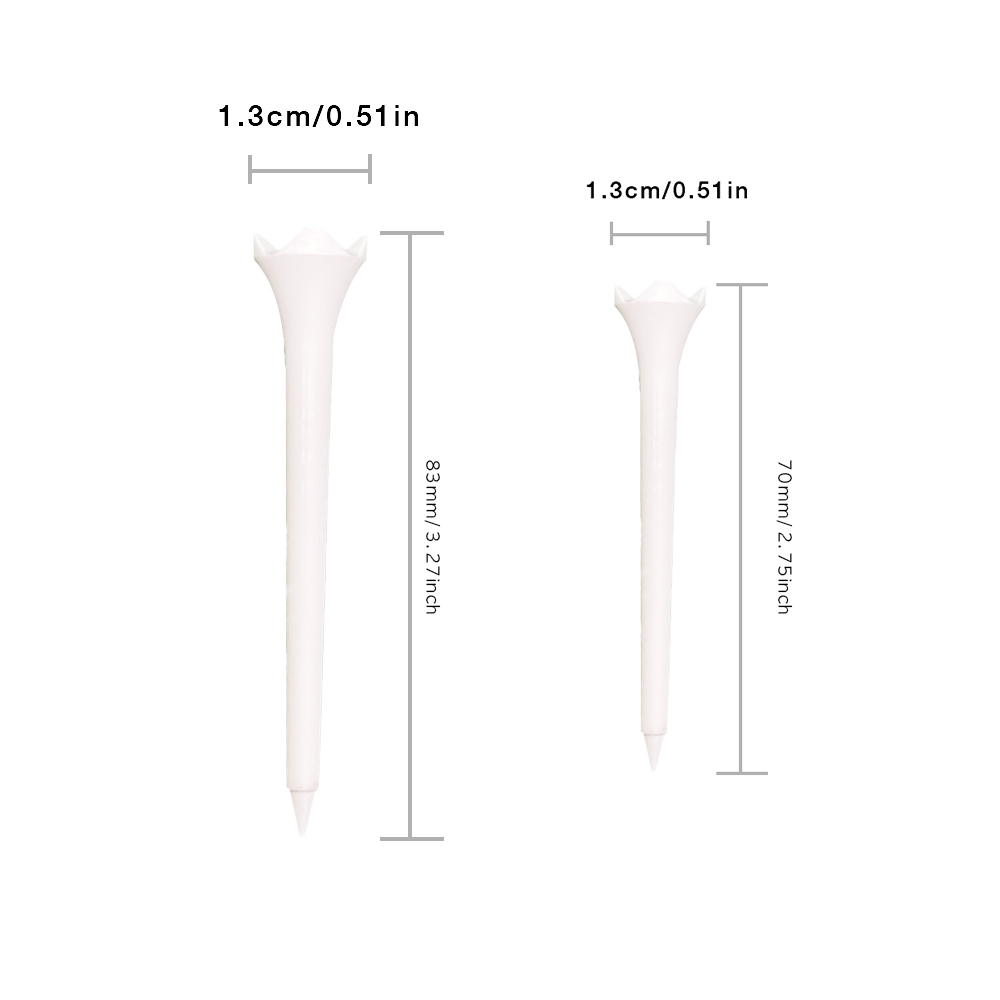 ชุดเสื้อยืดกอล์ฟมืออาชีพ 50 ชิ้น วัสดุ ABS หนามแหลมพลาสติก การแข่งขันกอล์ฟ การฝึกอบรม สนามกอล์ฟ กลางแจ้ง ซุปของขวัญ