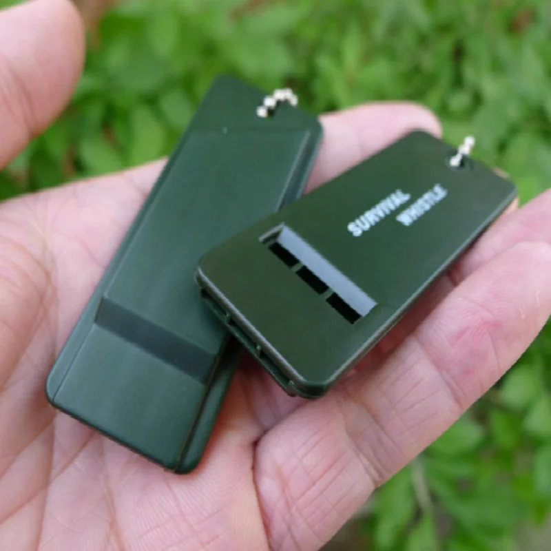 2 ชิ้น Multifrequency Survival Whistle First Aid ฉุกเฉินกลางแจ้ง Whistling สัญญาณกู้ภัย Camping เดินป่ากลางแจ้งผู้ตัดสินอุปกรณ์