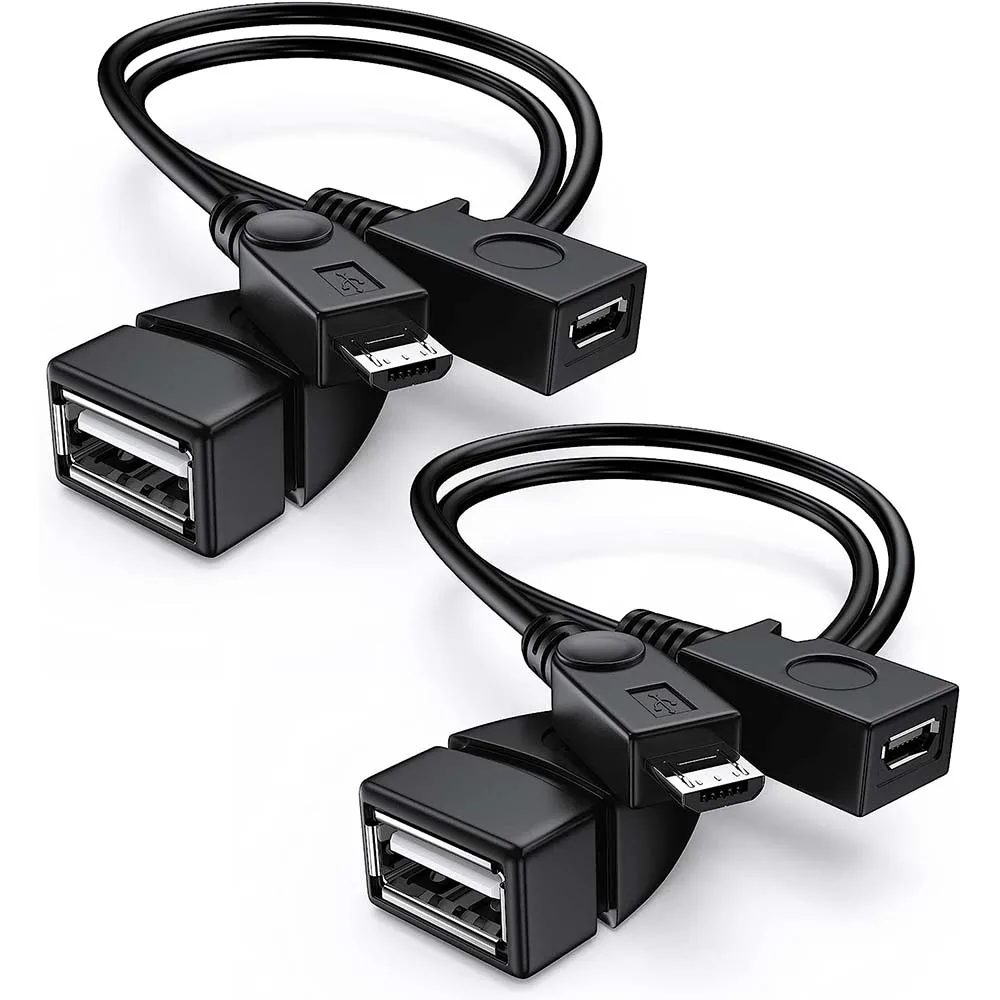 WESOPRO 2 en 1 Cable OTG de repuesto para Fire Stick 4K Compatible con Android Phone Tablet Micro USB Host con alimentación Micro USB