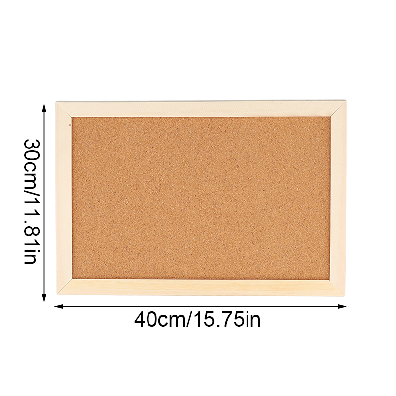 Vintage Message Board Office School Memo Bulletin Board Wooden Tack Cork Display Panel DIY Postcard Photo Background Decoration