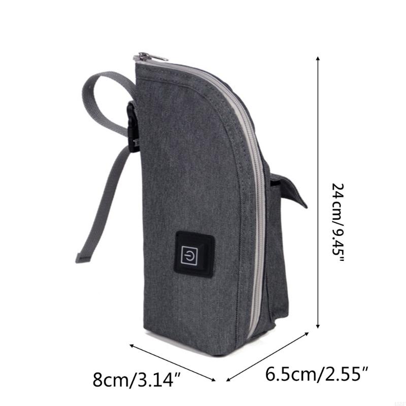 45BF USB Baby Bottle Warmer Portable Travel Milk Warmer Infant Feeding Bottle Warm Cover Insulation Thermostat Warming Bag