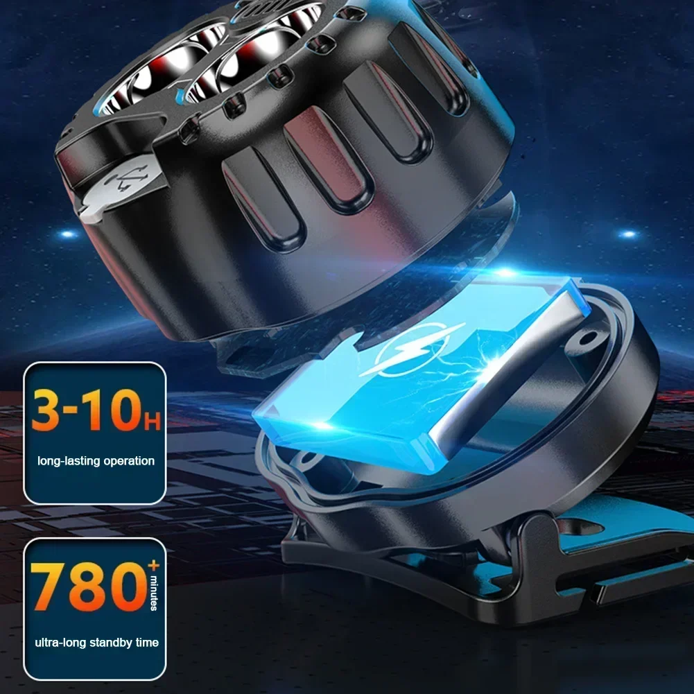 ไฟฉายคาดศีรษะฉุกเฉินเซ็นเซอร์ตรวจจับความเคลื่อนไหว LED ไฟฉายหน้าผากชาร์จ USB 250LM XPE ไฟหน้าแบบ LED สำหรับตกปลากลางแจ้ง