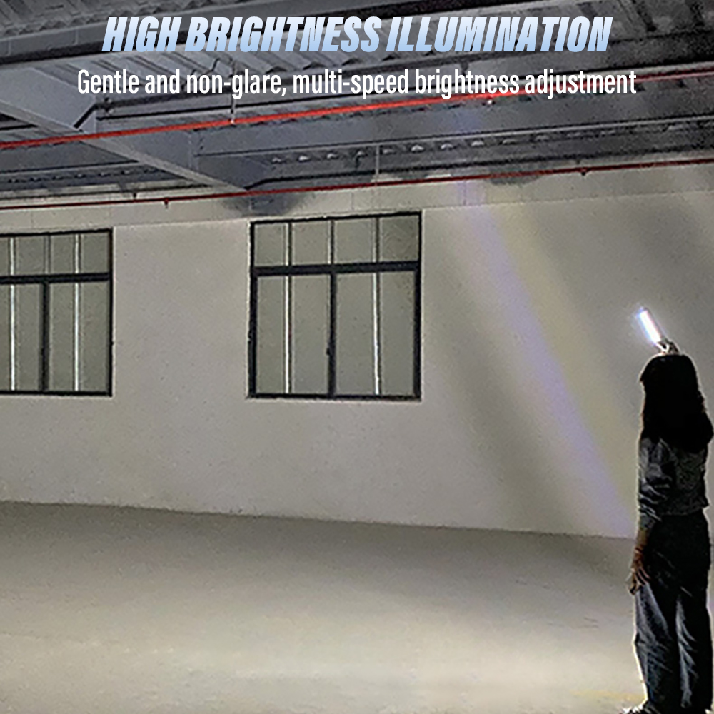 Portable Magnetic Auto Repair Work Light USB Rechargeable LED Flashlight With Magnet Hook For Car Repair Fishing Emergencies