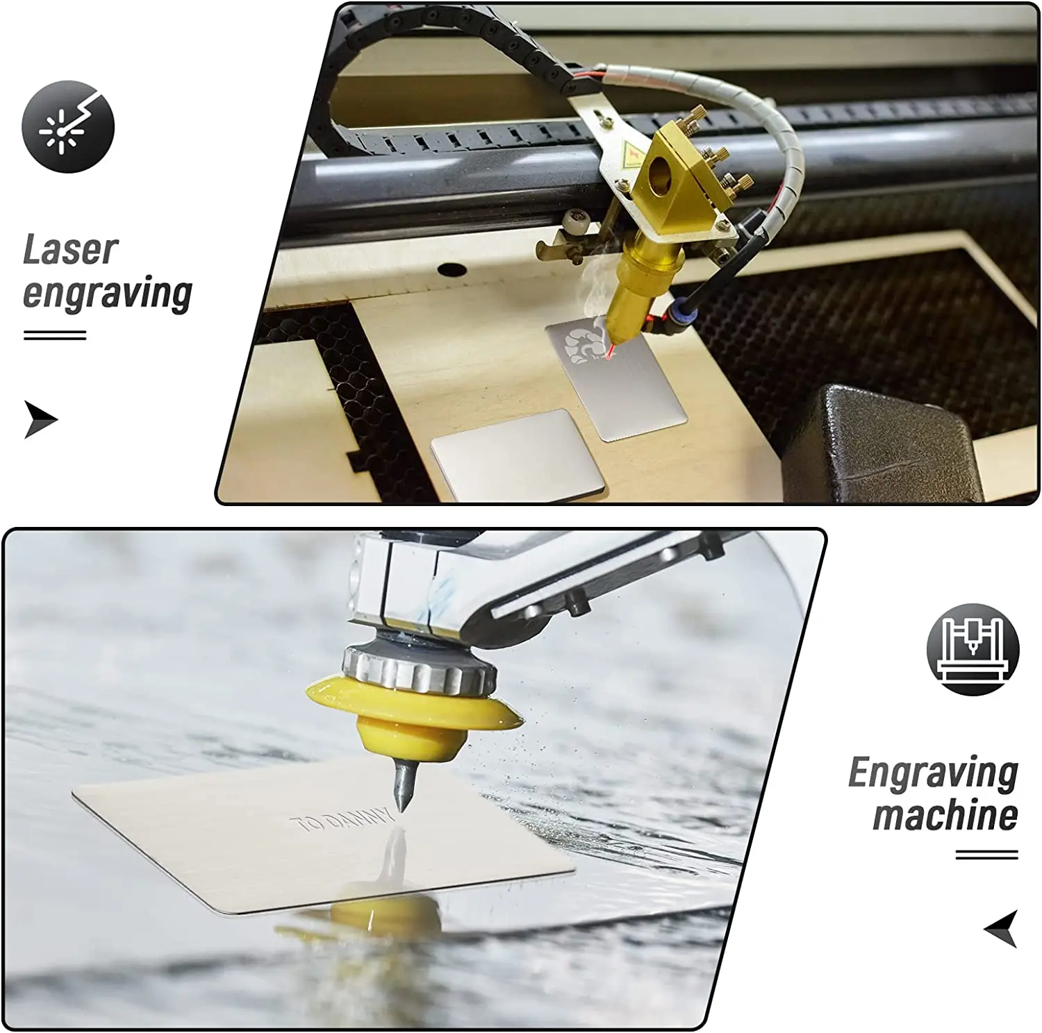 5/10 pezzi 0.5mm di spessore in acciaio inossidabile biglietti da visita in metallo vuoto incisione Laser carte in acciaio inossidabile cliente piatto regalo fai da te carte vuote