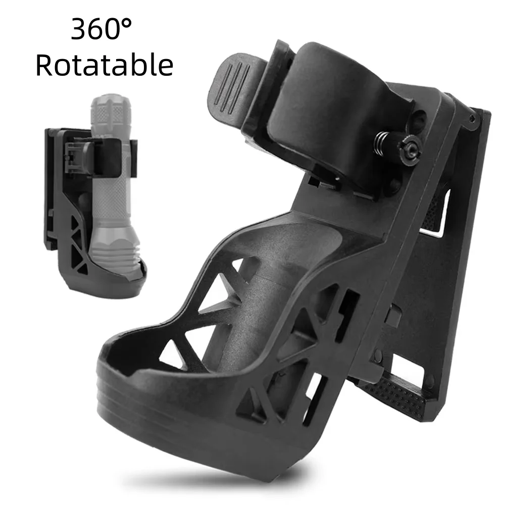 Funda para linterna táctica con palanca, sistema de bloqueo lateral, juego de antorcha General 360 °   Juego de antorchas de plástico giratorias Desconexión rápida Nuevo