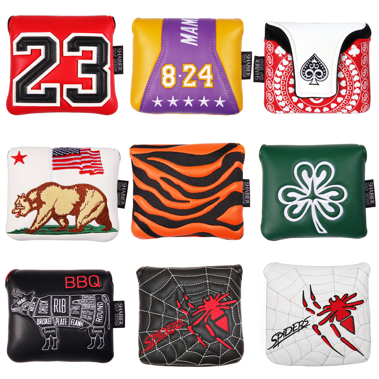 タイラーメイドロイドSpider x銅スパイダーツアーマグネット用スクエアマレットputterカバーゴルフヘッドカバー