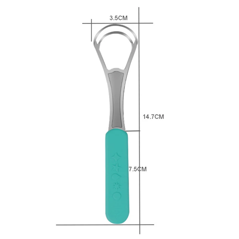1 Chiếc Di Động Đơn/2 Lớp Dụng Cụ Cạo Lưỡi Có Thể Tái Sử Dụng Thép Không Gỉ Miệng Miệng Bàn Chải Ốp Lưng Tay Cầm Không Trơn Trượt dụng Cụ Cạo Lưỡi