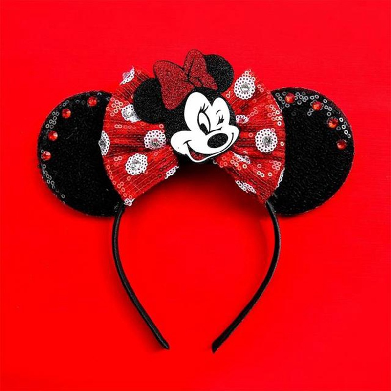 Accesorios para el cabello de Mickey de Disney, accesorios para el cabello de vestir para mujer, aros para el cabello de Mickey para fiestas y vacaciones