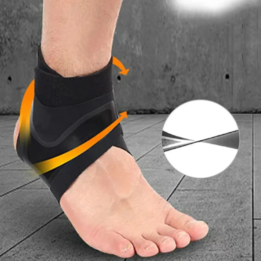 1 pezzo di supporto per tutore per caviglia, manica di compressione, fasciatura elastica per il piede, avvolgimento protettivo, calzini sportivi