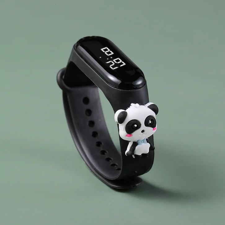 Bonito arco-íris unicórnio crianças relógios para meninas pulseira led 3d dinossauro crianças relógio menino luminoso relógio digital à prova dwaterproof água ninos
