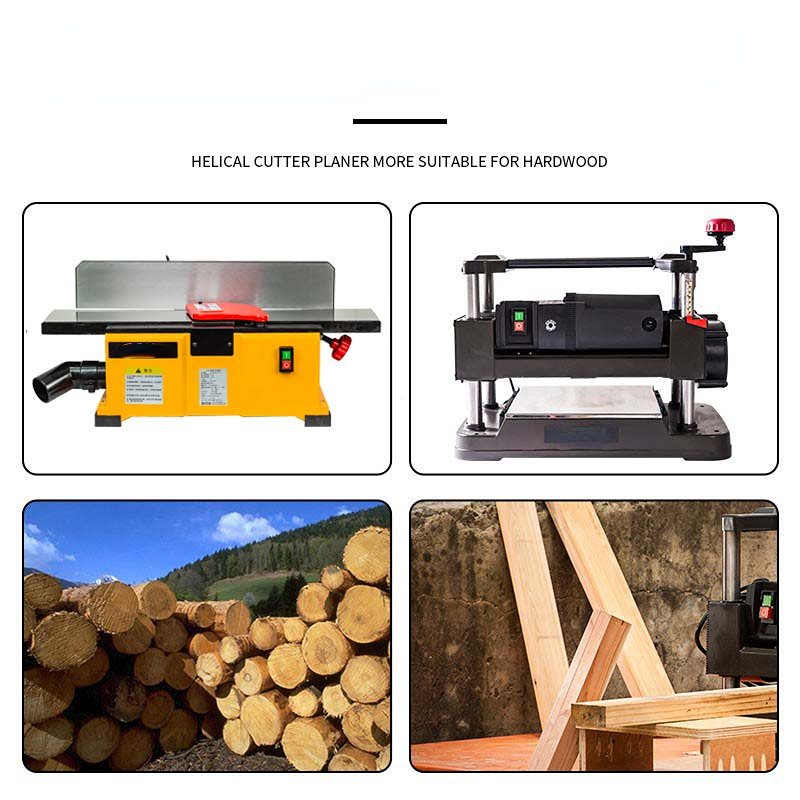 Espessura para carpintaria de 12 polegadas, 305mm, ferramentas de aplainamento de mesa, plaina pequena de espessura de madeira com cabeça de corte em espiral