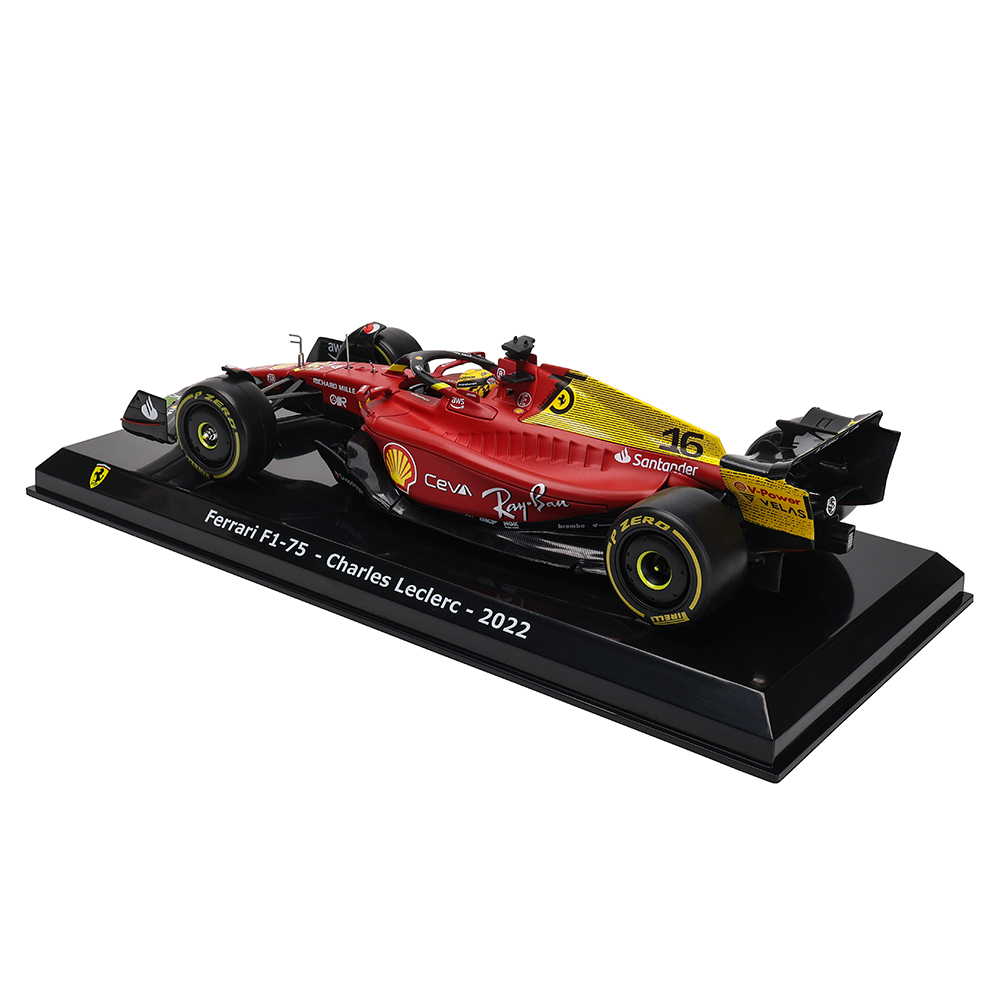 Bburago 1:24 F1 2022 Ferrari F1-75 75o 16 #   Leclerc 55 # Sainz Fórmula 1 Simulação Liga Modelo de Carro Artesanato Coleção de Decoração