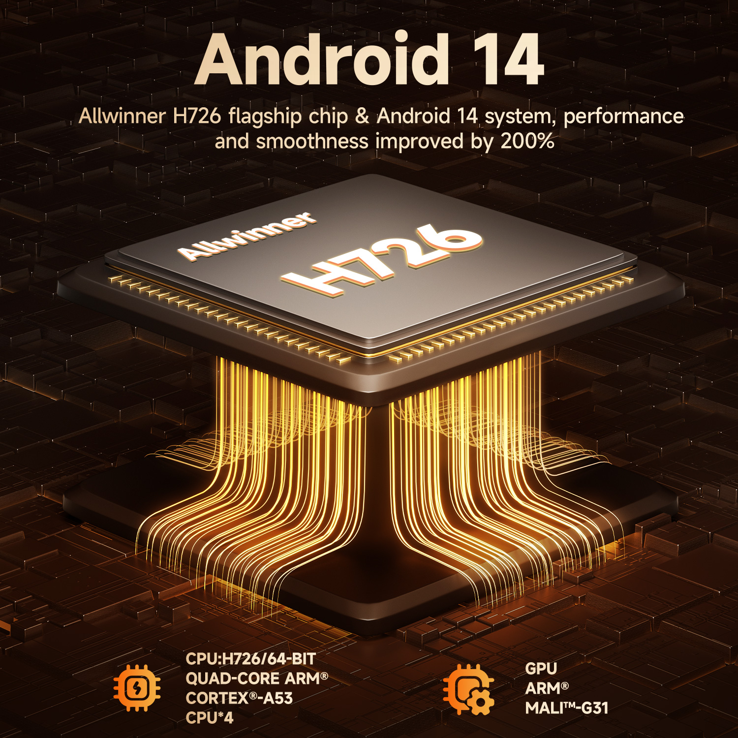 Magcubic Android14 Allwinner H726 900ANSIAuto Focus Native1080P 8K HY350 Max proyector con Wifi6 BT5.4 película portátil al aire libre