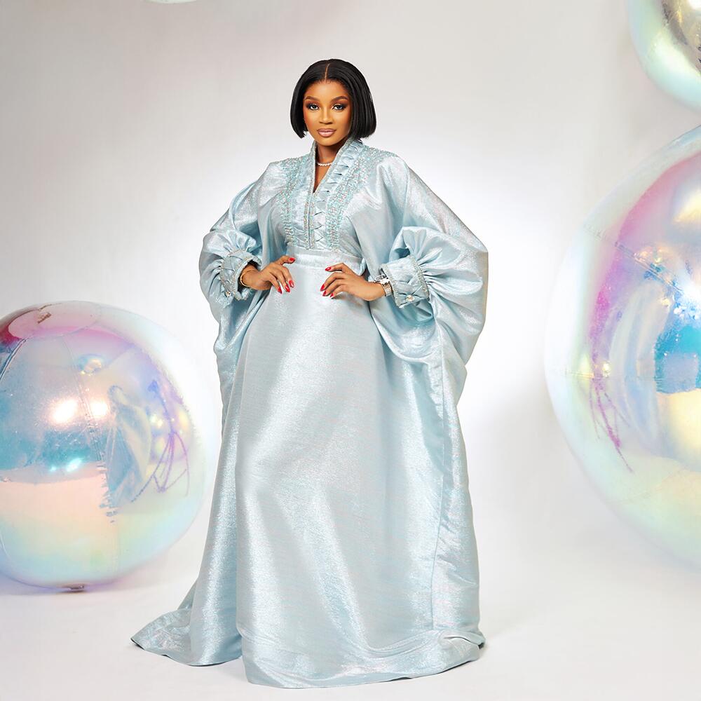 Moda turquia vestidos para mulher luxo elegante 2025 com decote em v strass vestidos para igreja boubou vestidos africanos