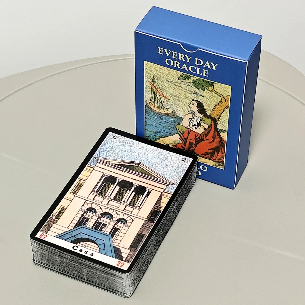 52 Stück Oracle Sibyl Karten 9 * 6 cm jeden Tag Oracle Deck Sibilla italienisches Deck für Partyspiel, Geburtstagsgeschenk