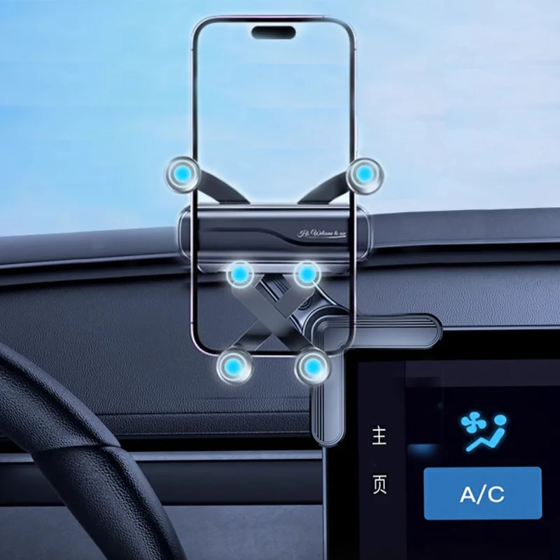 Soporte magnético para teléfono de coche, soporte para teléfono para Tesla Model 3 Highland Model Y Juniper X S BYD ATTO 3 Dolphin Zeeker Accessori