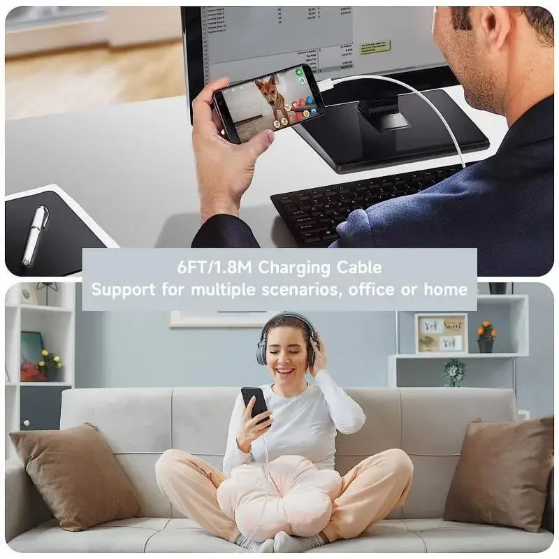 3PCS 6A 100W Type C Super Fast Charging Cable Data Cord For Huawei OPPO vivo iQoo Quick Charing USB C Cables