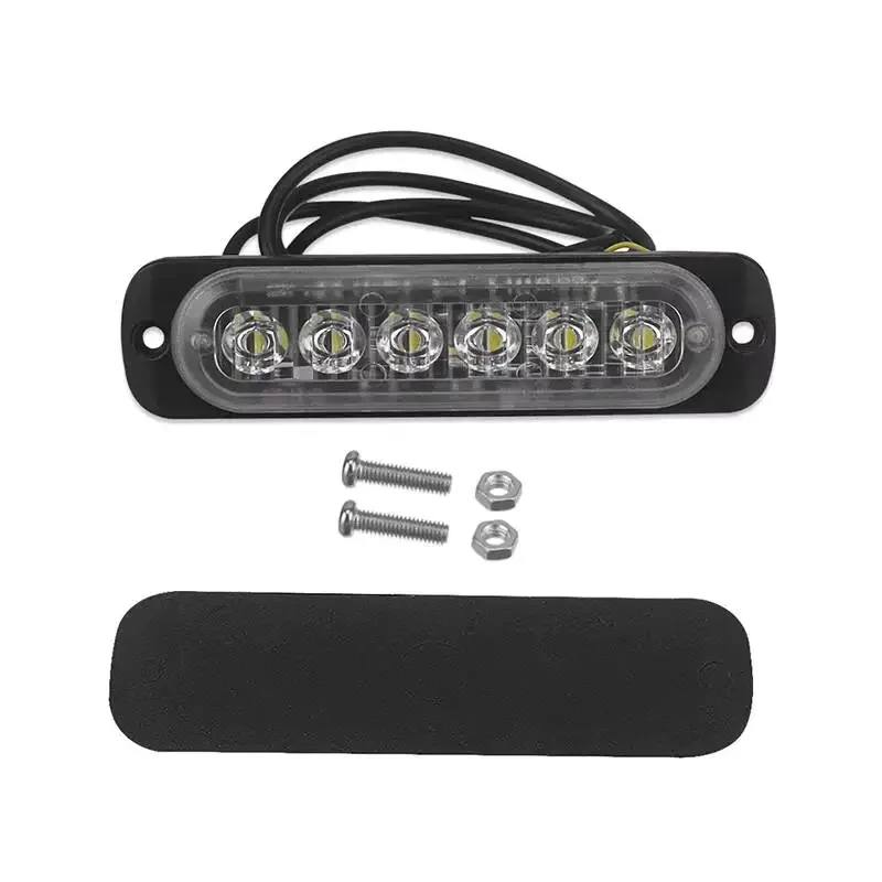2 Stuks 12 V-24 V Mist Werk Od Off-Road Auto Externe Verlichting Wit 6 Smd Led indicator Licht Staart Achterlichten