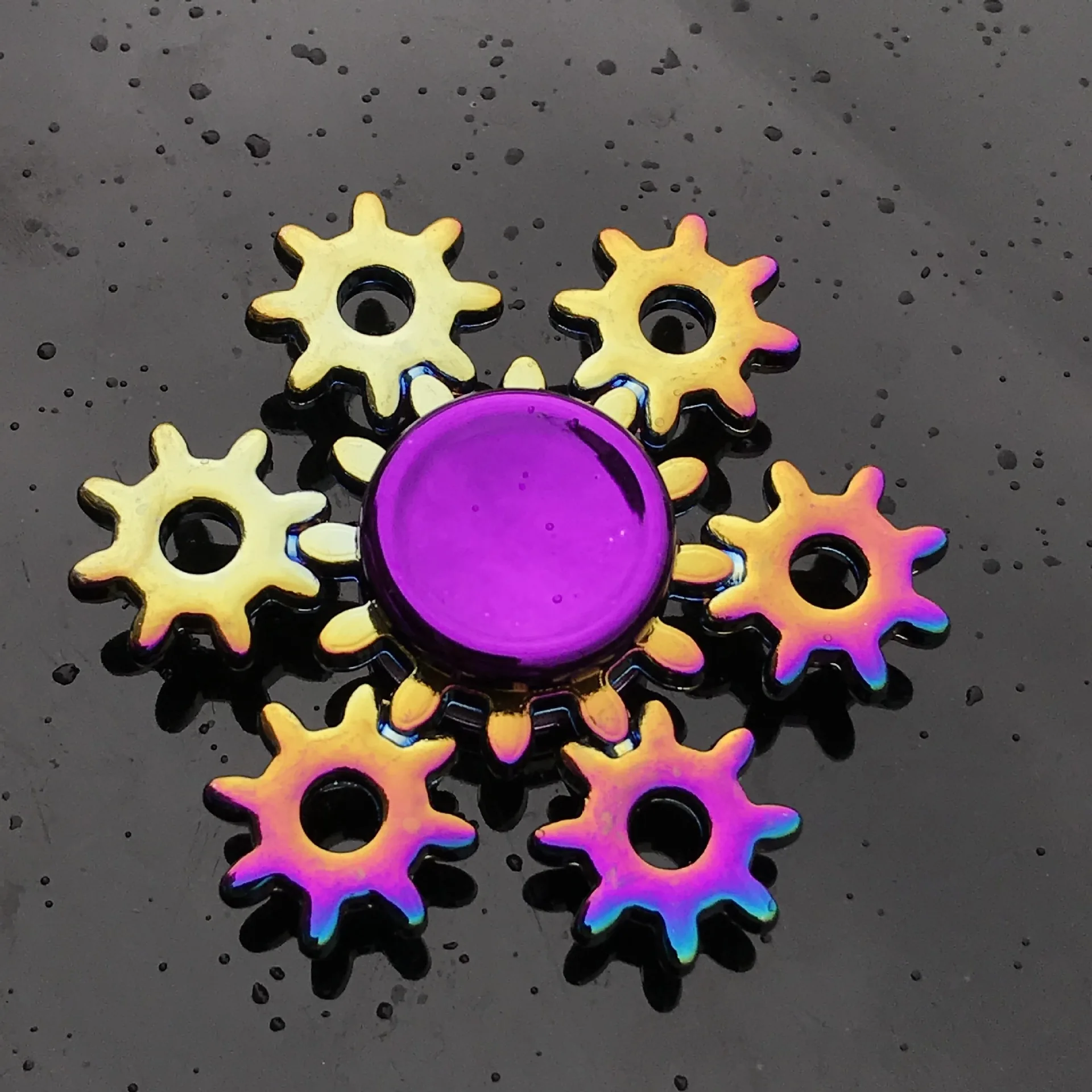 28 รูปแบบ Fidget Decompression ของเล่น Spinner Finger Spinner โลหะสายรุ้งสีโลหะผสมโลหะ Anti-ความวิตกกังวลของเล่นสําหรับเด็กผู้ใหญ่ของขวัญ