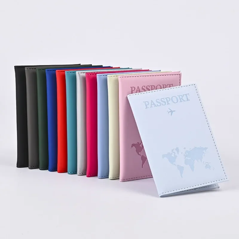 Funda impermeable de Pu para pasaporte, billetera para pasaporte, tarjetero de negocios, soporte para documentos, funda protectora, 1 Uds.