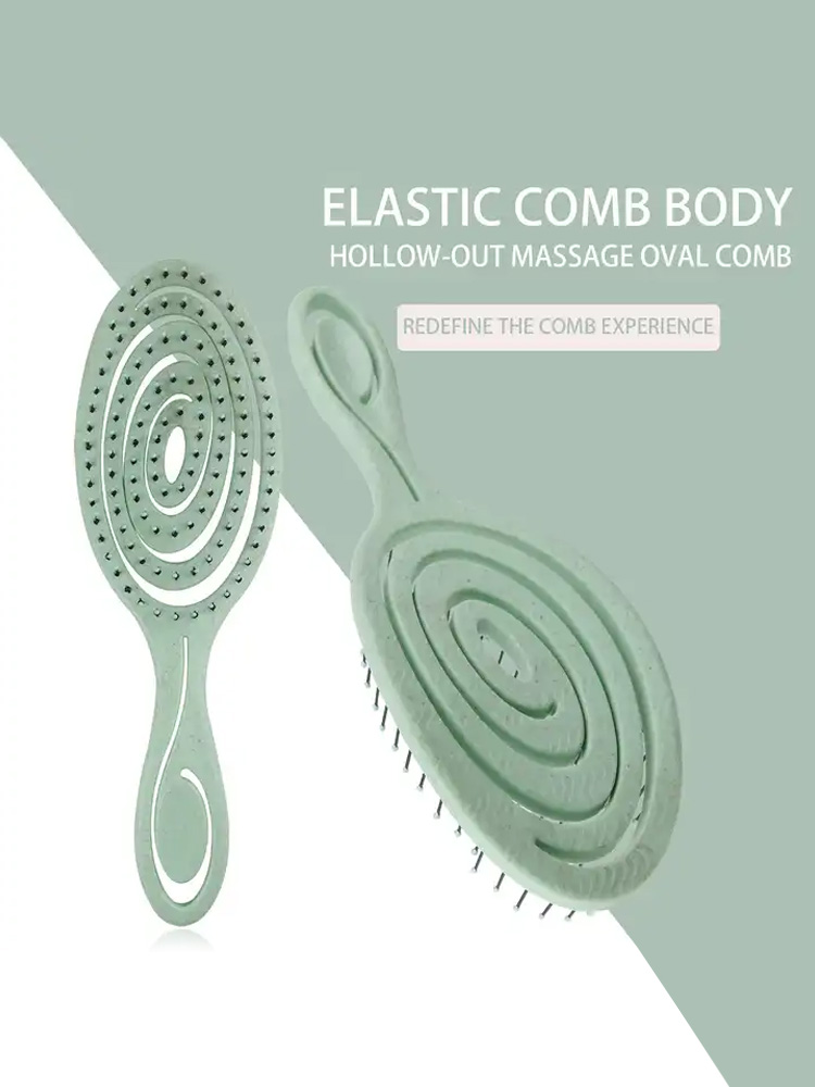 Pente de massagem de cabelo com cerdas de nylon escova de cabelo encaracolada desembaraçadora para salão de cabeleireiro ferramentas