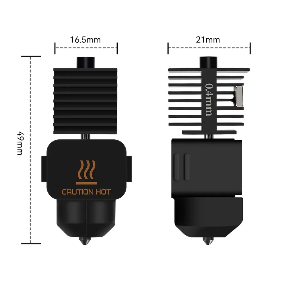 Hotend Kit For Bambu Lab a1/ A1 Mini Hotend 0.2/0.4/0.6/0.8mm Hardened steel Nozzle For bambulab a1 accessories 3D Printer Part