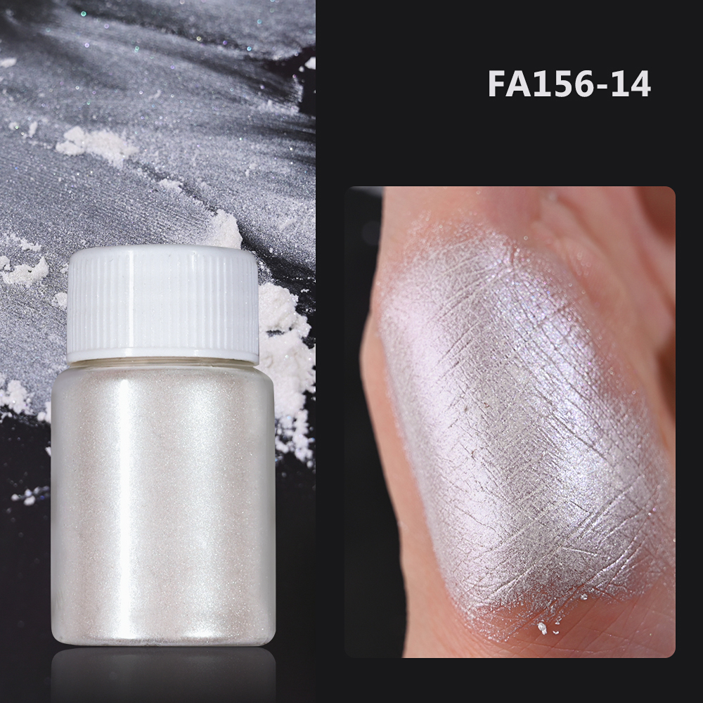 10g/butelka biały/różowy perłowy proszek do zdobienia paznokci świecący syrenka chromowany pigment perłowy Aurora Manicure mika mineralny kurz do wycierania