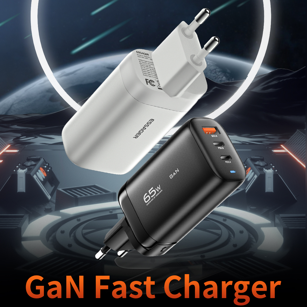 Essager-cargador USB tipo C para ordenador portátil, carga rápida para Samsung QC3.0 PD3.0, iPhone14 13 Pro, 65W, PPS 45W 25W