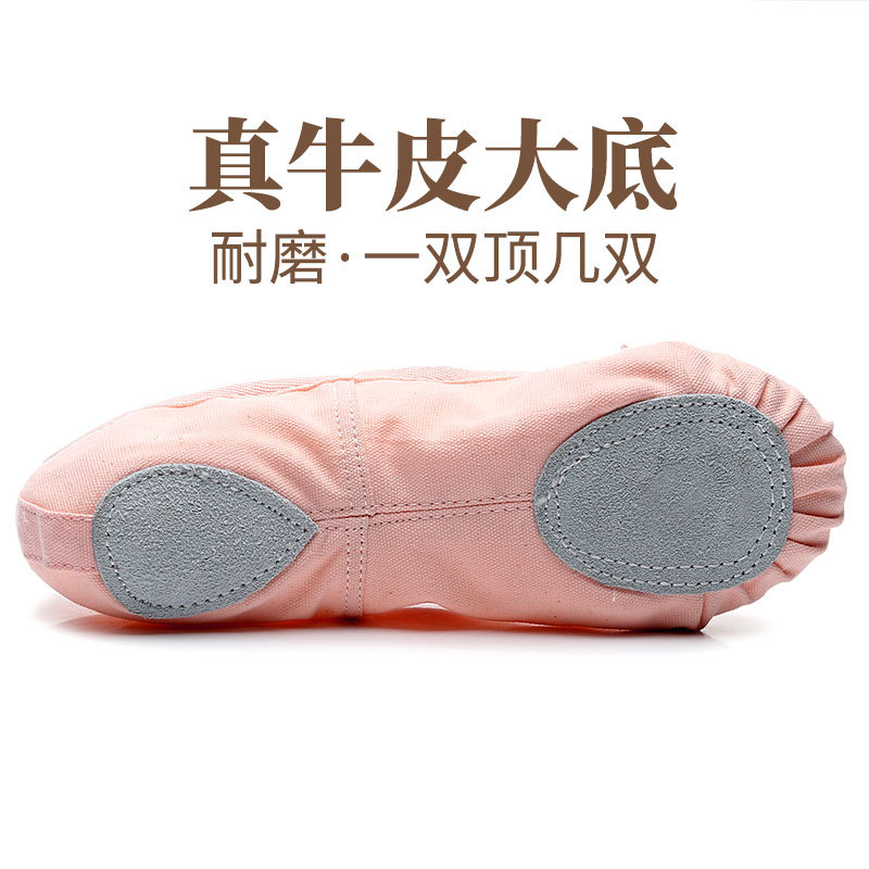Zapatos de Ballet para niñas, zapatillas de baile de Ballet de suela suave de lona, zapatos de bailarina para practicar niños, zapatos de baile para mujer